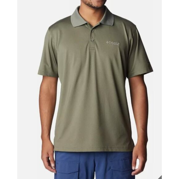 Columbia Men's Low Drag Offshore Polo XXL Omni-Shade 2TG Fishing Cypress - Picture 1 of 7